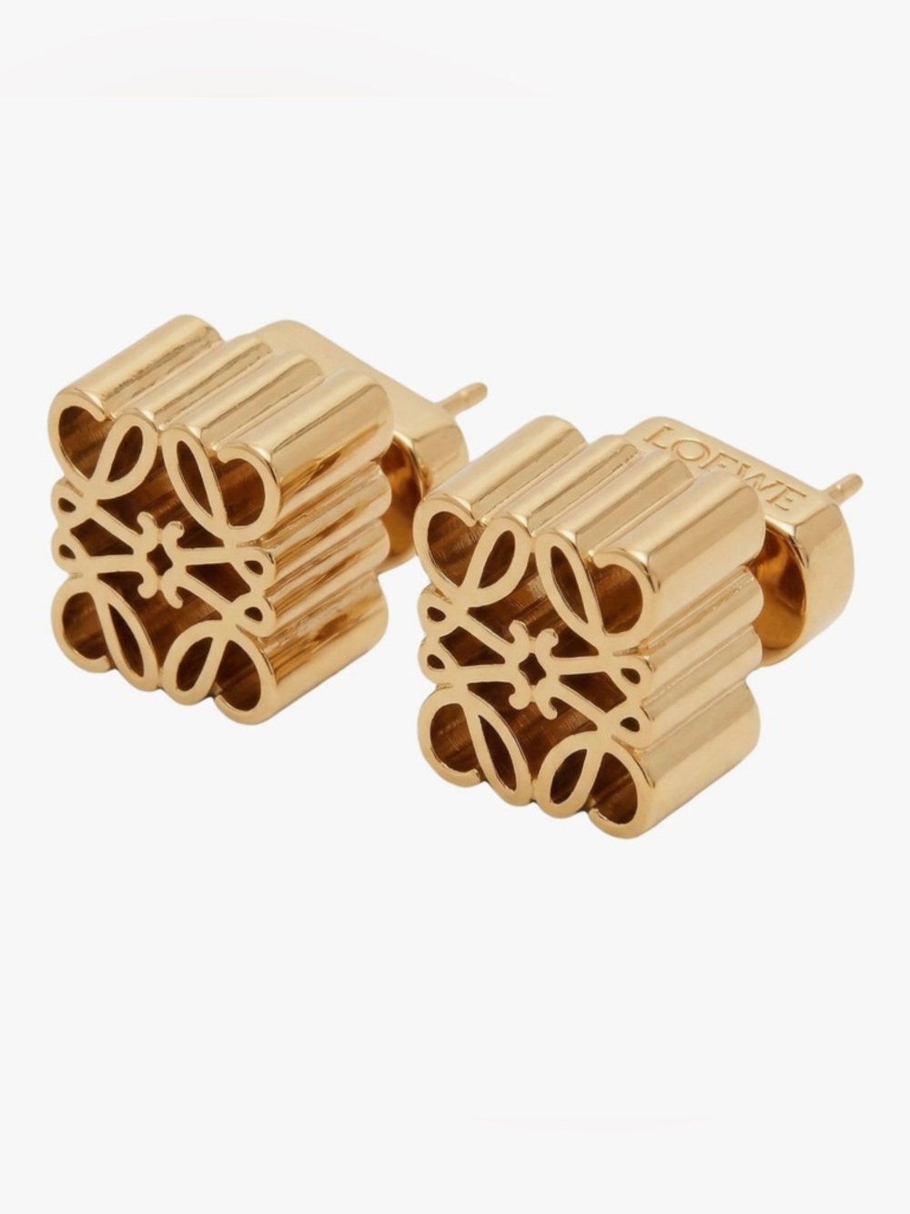 Geometric Gold Openwork Stud Earrings 18K Gold Plated Hypoallergenic